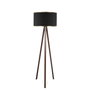 Opviq AYD-2983 Lámpara de pie de madera con pantalla de tela, Negro